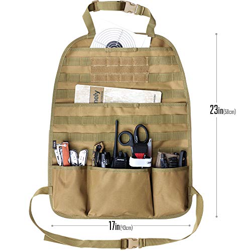 WYNEX Car Seat Back Organizer, Tactical Molle Vehicle Panel Universal