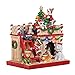 Collections Etc Lighted Holiday Dog House Tabletop Christmas Decoration