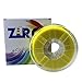 ZIRO PLA Filament 1.75mm,3D Printer Filament PLA PRO Basic Color Series 1.75MM 1KG(2.2lbs), Dimensional Accuracy +/- 0.03mm,Yellow