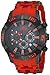 Invicta Men's Sea Spider Red Polyurethane Band Steel Case Quartz Black Dial Analog Watch 21821