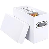 Naleyber Comic Book Storage Box with Dividers, Thickened Cardboard Comic Short Box with Lid Holds 150-175, Comic Book Organizer, Comic Book Holder for Modern &amp; Silver Age Collections, 1-Pack, White