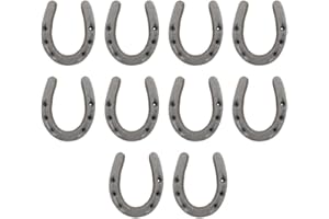 MIDWEST CRAFT HOUSE Small CAST Iron Horseshoes • Crafts Home DÉCOR, Horseshoe/Horse Shoe, Small Tiny NIKNAK - Pack of 10-3 3/8" Long x 2 3/4 Wide