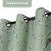 H.VERSAILTEX Turquoise Birds Country Style Pattern Thermal Insulated Blackout Curtains for Bedroom, Grommet Top, Set of 1 Panel, W52 x L84 Inch