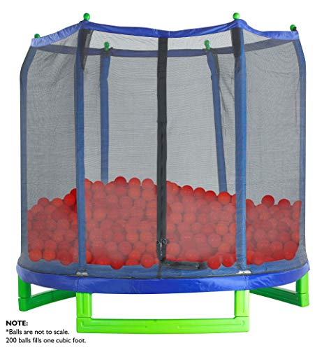 Ball Pit Balls - Phthalate and BPA Free - Crush Proof Plastic Pit Balls - Kiddy Trampoline Balls For Ball Pit and Bounce House Balls. For all pits for toddlers, bathtime, or, swimming pool - Red