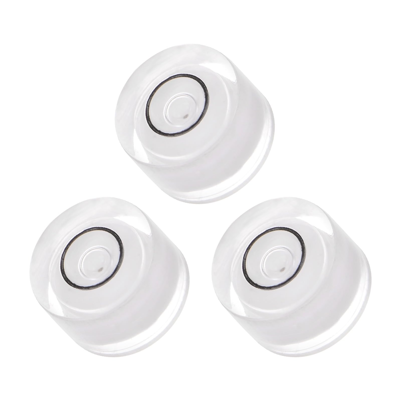 Kozelo 3pcs Small Circular Bubble Spirit Levels - [10mm Diameter 6mm Thickness] Mini Round RV Level Leveling Tools for Travel Trailer Turntable Camera, White