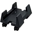 IO CREST Mobile Desktop Tower Computer Floor Stand Rolling Caster Wheels with Support Walls and Adjustable Width from 6" to 10"