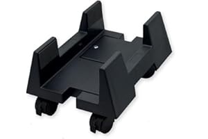 SYBA IO CREST Mobile Desktop Tower Computer Floor Stand Rolling Caster Wheels with Support Walls and Adjustable Width from 6" to 10"