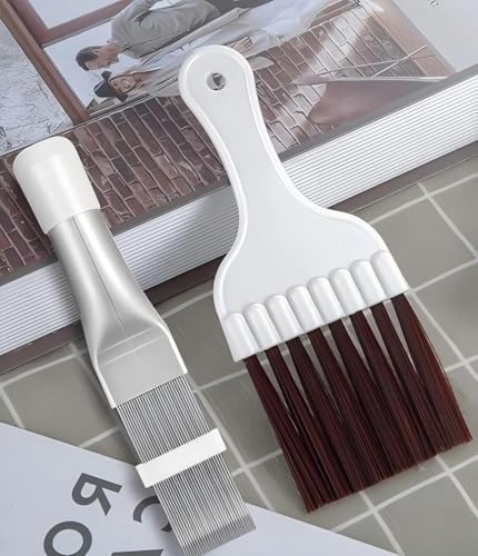 2pcs Air Conditioner Cleaning Brush, Air Conditioner Brush, Fin Cleaner, Metal Radiator Repair Tool
