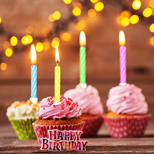 4 Blulu+Candles+Metallic+Birthday+Decorations