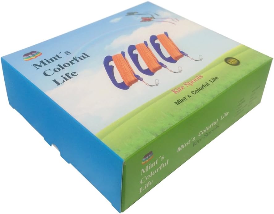 Mint's Colorful Life Kite String Handle- 300ft Line for Each Spool (3 Pack): Toys & Games
