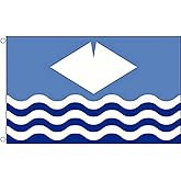 AZ FLAG - Isle Of Wight New Flag - 2x3 Ft - 100D Polyester Isle Of Wight - England Banner with Two Metal Grommets - Fade Resistant - Vivid Colors - 2' x 3' Feet - 90x60 Cm
