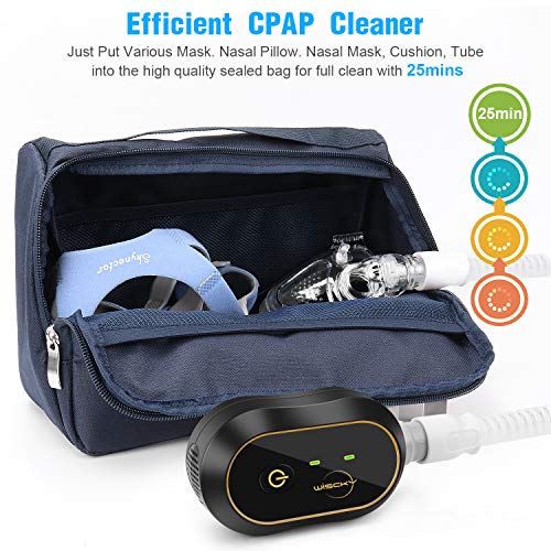 CPAP Cleaner and Sanitizer Bundle Includes Sanitizing Bag, Wiscky Portable and Rechargeable Mask Tube Cleaner Compatible Heated Hose Adapter, Air Mini Adapter - Thumbnail 5