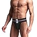 Arjen Kroos Men's Jockstrap Underwear Breathable Mesh Athletic Supporter Jock Straps,C2-BLACK-AK7004,Medium