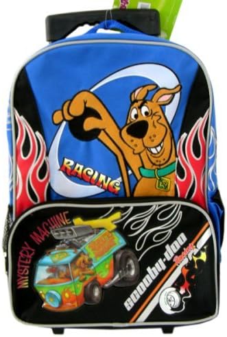 Scooby Doo ~ Racing in the Mystery Machine ~ Large Full Size Rolling Backpack with Wheels