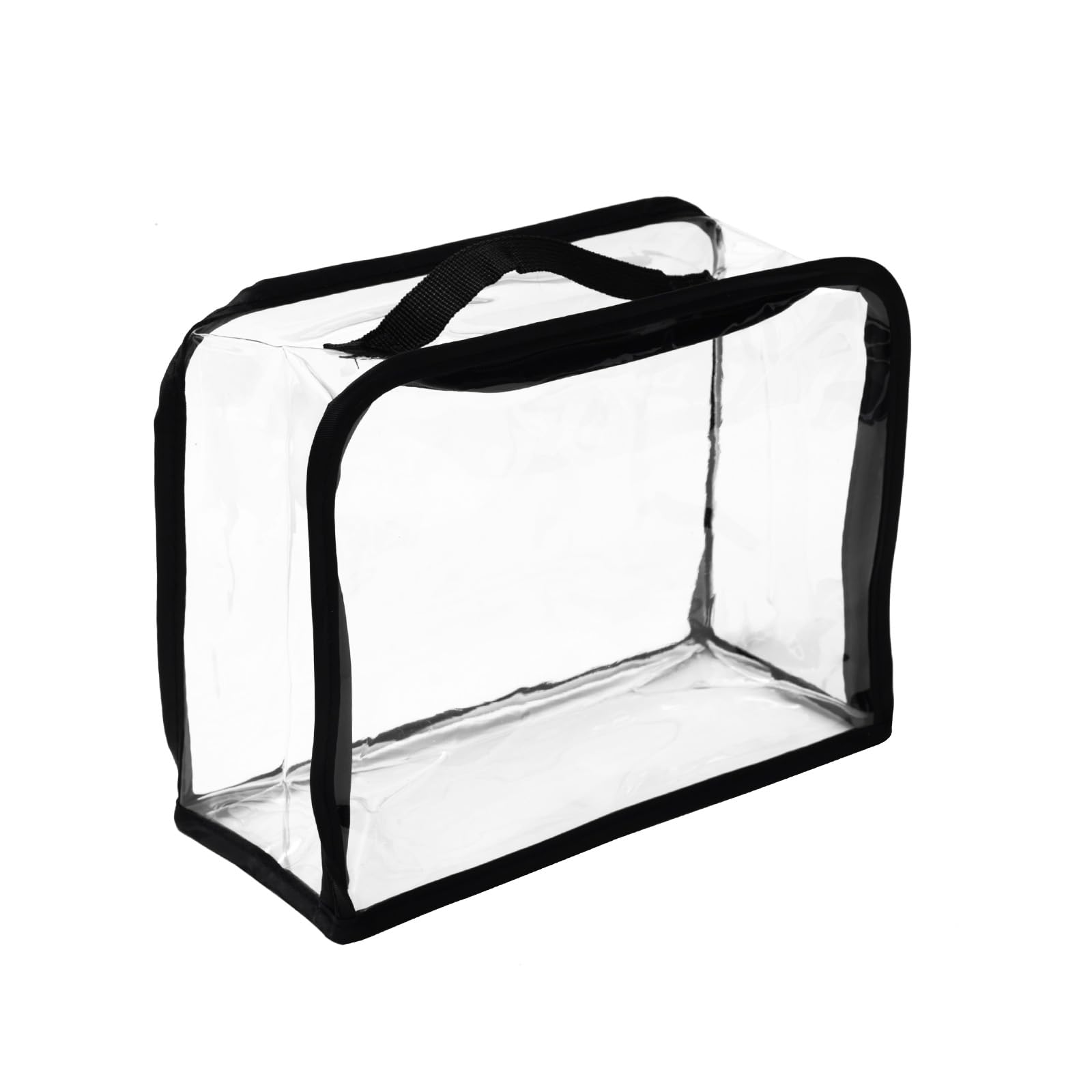 PATIKIL Handbag Dust Bags, Clear Purse Storage Organizer M Size PVC Dustproof Handbag Cover Transparent Purse Protector, Black