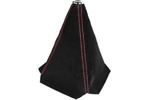 TSUGAMI Car Shift Boot Cover, Suede Leather Shift Knob Boot Dust Cover, Universal Manual/Auto Shifter Boot Sleeve Replacement