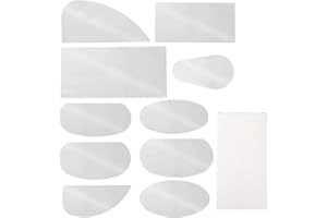 10pcs Stainless Steel Clay Scraper Set, Serrated & Smooth Pottery Ribs Ceramic Sculpting Crafts Tools Kit for Texturing Model
