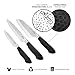 Evizonstyle Chef Knife Set, Set of 3 Super Sharp Knives with Carbon Steel Blades and Airflow Design for Easier Slicing, Dishwasher Safe, Best for Home and Professional Kitchen Use, Eco-Packaging