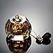 Ballerina Old Fashion Style Perfume Bottle with Black Mesh Atomizer Hand Blown Art Glass