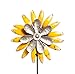 Metal Sunflower Kinetic Spinner Garden Stake