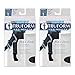 Truform Men's 15-20 mmHg Knee High Cushioned Athletic Support Compression Socks, Black, X-Large (Pack of 2)