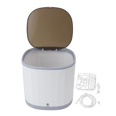 Mini Dishwasher, Compact Countertop Dishwasher with 4L Built in Water, 360° Spray & 2000mAh Battery, USB Rechargeable Portable Dishwasher for Small Apartments, Dorms & RVs
