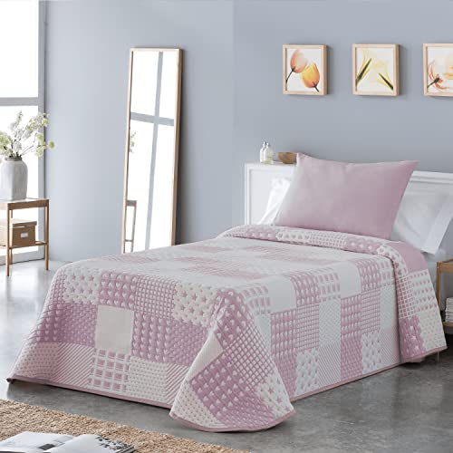 VIALMAN Copriletto. Cama 90: 180cm X 270cm Rosa