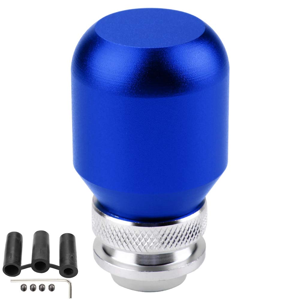 Shift knob ◈ Fydun Gear Shift Knob Head Car Universal Modification Manual Knob Shifter with Red/Purple/Silver/Blue/Titanium/Colored/Black （Optional）(Blue)