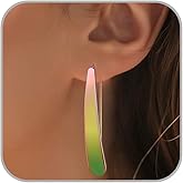 Surgical Stainless Steel Bar Earrings for Women - Long Thread Dangle Earrings - Threader Drop Earrings - Hypoallergenic and Safe for Sensitive Ears