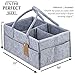 iRGONOMICo Baby Diaper Caddy Organizer | 15x10x7 Grey Felt Wipes Holder, Craft Storage Organizers, Nursery Bin For Diapers and Wipes, Car Organizer - Great Shower Gift Idea