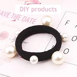 nuoshen 100 Pcs Hair Ties Cotton Elastic Band Bobbles for Thick Curly Hair Black view 6