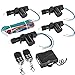 Flexzion Universal Car Keyless Entry System Kit 4 Door Power Central Locking Actuator Motors with 2 Remote Controllers Lock Unlock Conversion for Vehicle Vans SUV Truck