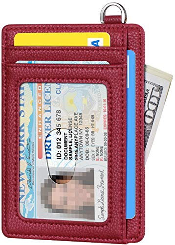 FurArt Slim Minimalist Wallet, Front Pocket Wallets, RFID Blocking, Credit Card Holder with Disassembly D-Shackle