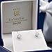 14K White Gold Stud Earrings Set Round 4 Prong Forever Classic Faint Color 0.46cttw 4mm Created Moissanite from Charles & Colvard