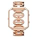 ANCOOL Fitbit Blaze Band with Frame Elliptical Style Link Bracelet Stainless Steel Metal Watch Band for Fitbit Blaze-Rose Gold