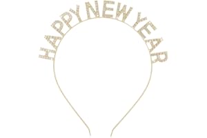 Gosuoa Happy New Year Headbands for Women - Rhinestone New Years Eve Hair Accessories