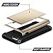 iPhone 6S Plus Case, SAMONPOW Hybrid iPhone 6 Plus Wallet Case Card Holder Shell Heavy Duty Protection Defender Shockproof Anti-Scratch Soft Rubber Bumper Cover Case for iPhone 6/6S Plus - Gold