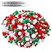 Sumind 1000 Pieces Christmas Pom Poms and 100 Pieces Pipe Cleaners Chenille Stems for Christmas Craft Party Supplies