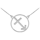 LA BLINGZ Sterling Silver Sagittarius Zodiac Sign Necklace
