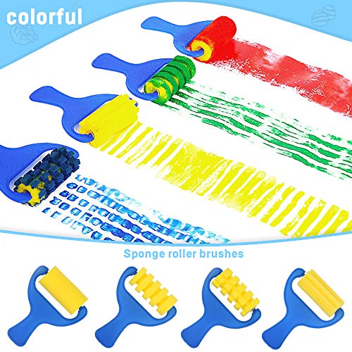 39pcs Painting Kits for Kids, YGDZ Early Learning Kids Paint Set Sponge Painting Foam Brushes Art Craft Drawing Tools for Kids Toddlers - Thumbnail 3