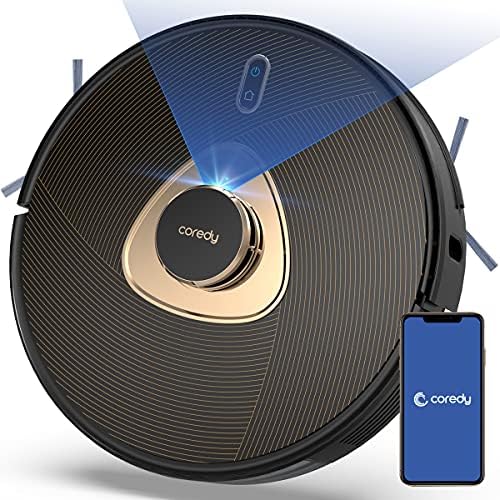 Coredy L900 Robot Vacuum, Robotic Vacuum Cleaner and Mop with LIDAR Navigation, Precision AI