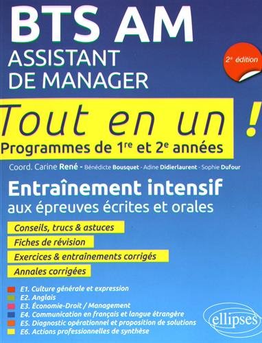 BTS AM Assistant de manager : Entraînement intensif aux épreuves écrites et orales by