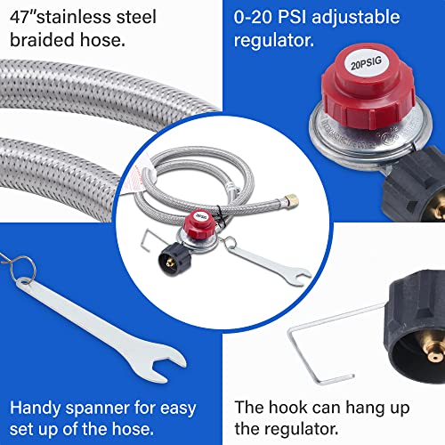 ARC Stainless Steel Single Burner Propane Stove, 200,000BTU High Pressure Outdoor Gas Stove