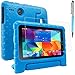 Protective Case Compatible Samsung Galaxy Tab E Lite 8.0 & Screen Protector & Stylus, AFUNTA Anti-Scratch Convertible Handle Stand EVA Case, PET Plastic Cover and Touch Pen for Tablet 8 Inch - Blue