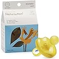 Natursutten Pacifier 6-12 - Natural Rubber Pacifier - Eco-Friendly, BPA-Free Butterfly Rounded Baby Pacifier 6-12 Months - Made in Italy - 1 Piece