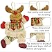 PeachLeafTuzico 12Pcs Christmas Tree Bell Ornaments, Chrismas Bell Decorations, Christmas Hanging Ornaments, 8 Christmas Bell Ornaments & 4 Christmas Dance Ornaments, Snowman/Old Man/Bear/Reindeer