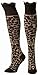 Blazin Roxx Women's Leopard Print With Lace Knee-High Socks