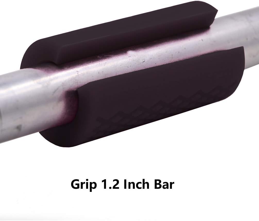 Gym Weight Bar Grips Thick - fit Standard Barbell, Dumbell Handles, Bicep, Pull Up Bar, Rope Grips - Grip Fat Bar Body Arm Forearm Builder Strength for Weight Lifting Fitness Training (1 Inch, Black): Electronics