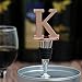 Miicol Prosecco Stopper, Rose Gold Initial Wine Stopper - Personalised Champagne Gift, Funny Kitchen Decor