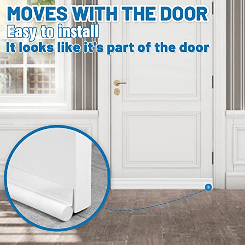 MAXTID Under Door Draft Stoppers 36 Inch White Door Draft Blocker Noise